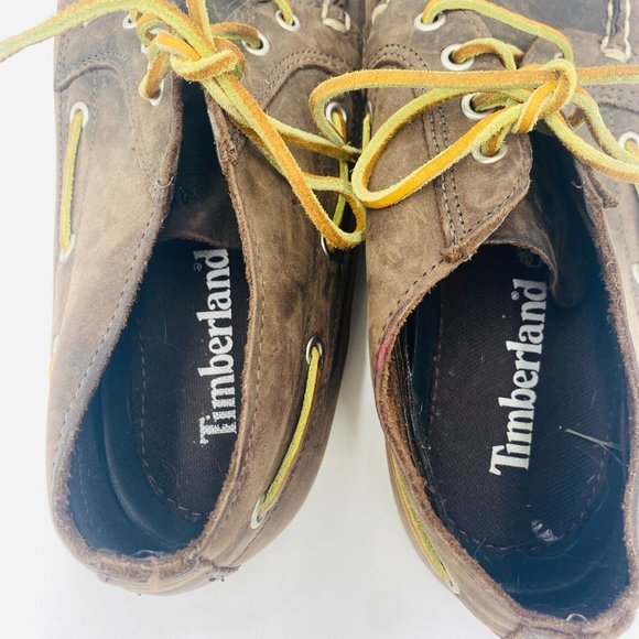 TIMBERLAND 4-EYEBOAT Chukka Boots Lace Up Loafers Brown Leather 29570 Mens 11 main image 8